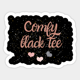 Comfy tee black Sticker